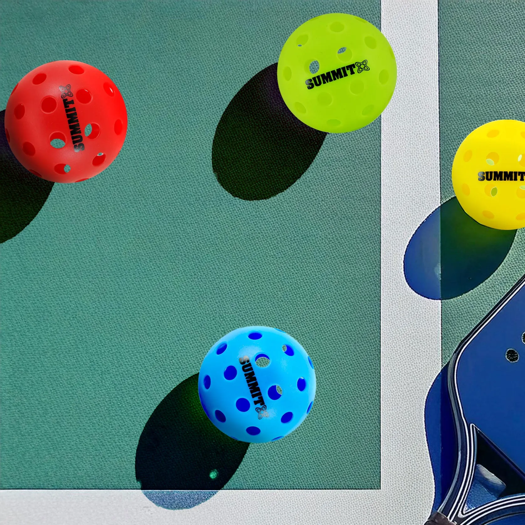 Pickleball Balls | 40 hole Outdoor 12 Pack