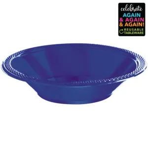 Premium Plastic Bowls 355ml 20 Pack - Navy Flag Blue