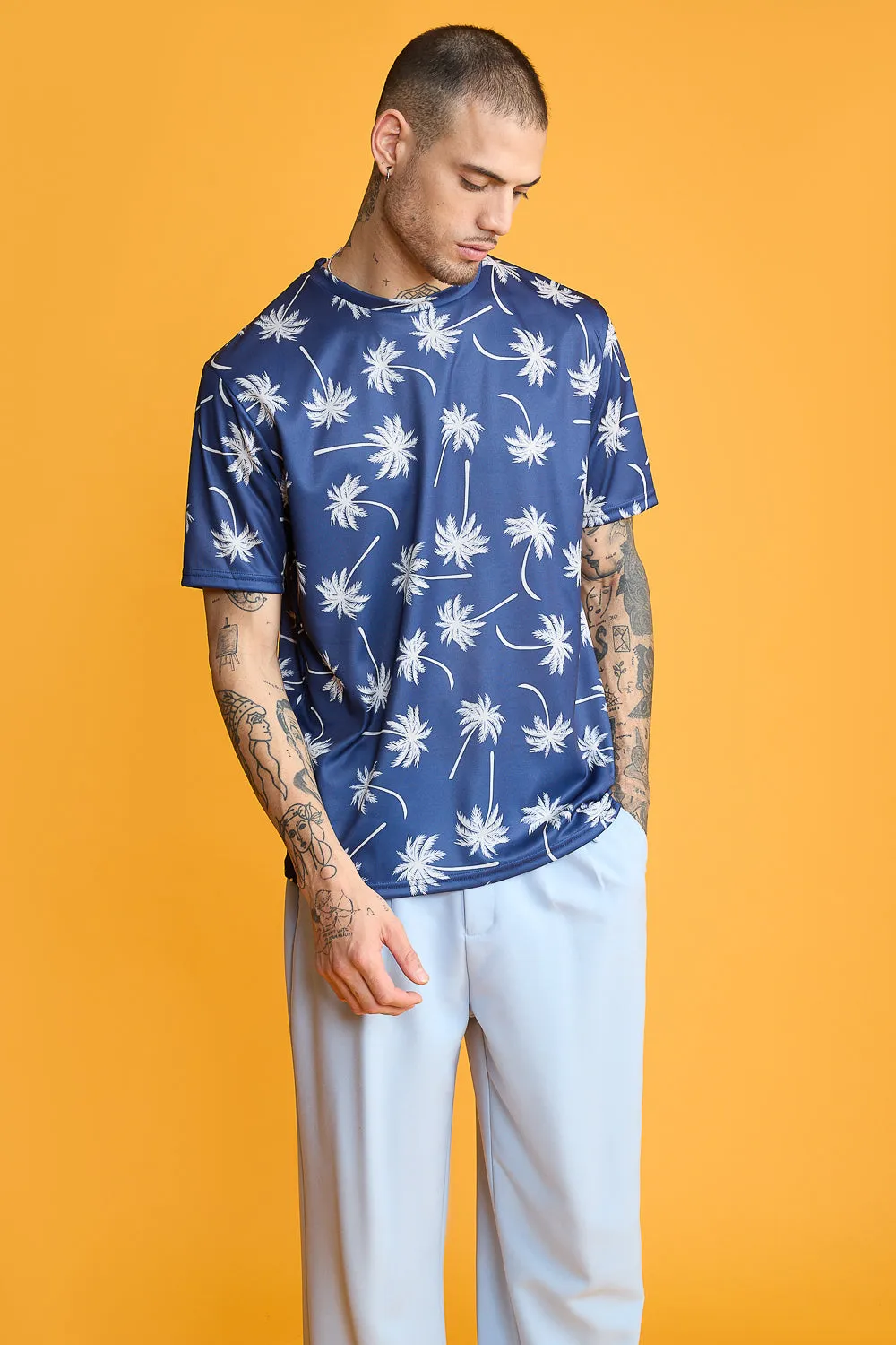 Printed Men's T-Shirt- Coconut Trees