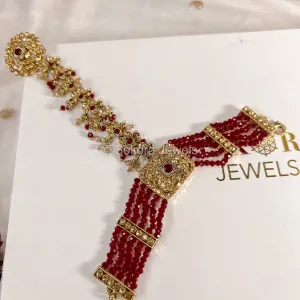 Qudsia Hand harness -  Maroon