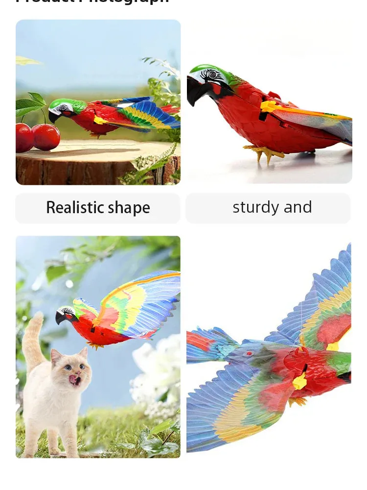 Quiet Electric Cat Teaser | Interactive Flying Parrot Toy
