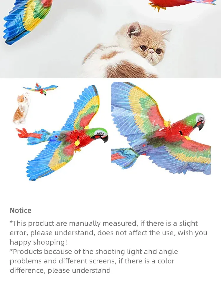 Quiet Electric Cat Teaser | Interactive Flying Parrot Toy