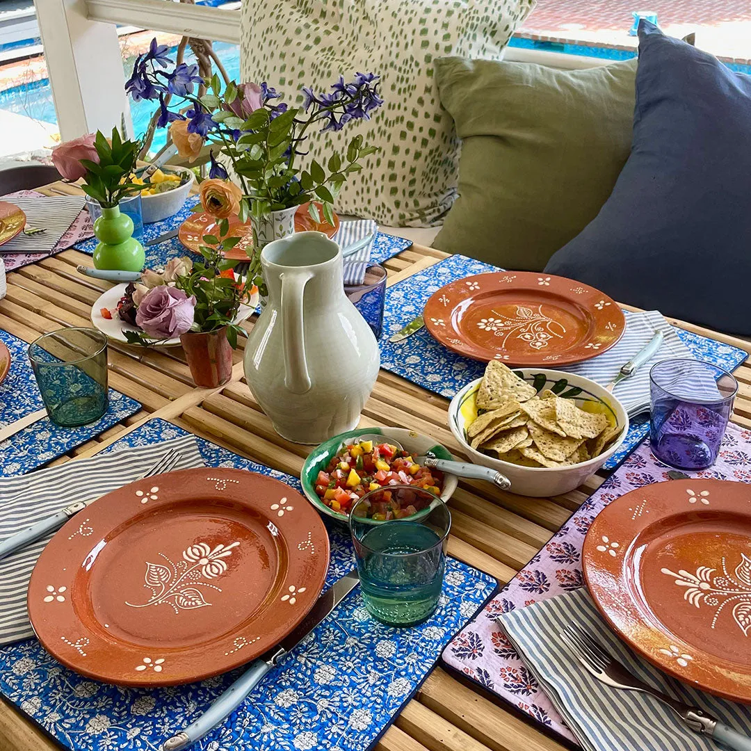 Quilted Placemat Set of 2 - Blue Garden