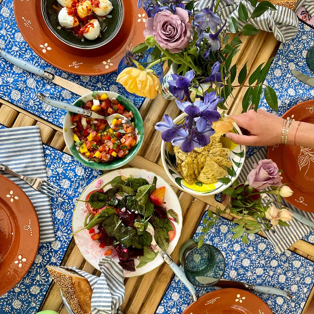 Quilted Placemat Set of 2 - Blue Garden