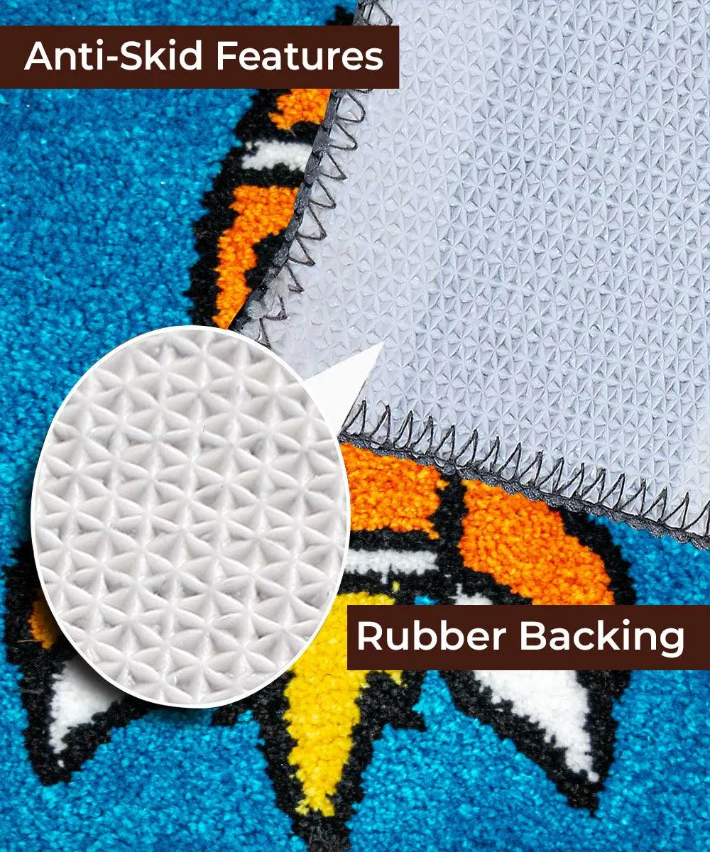 Rangoli Super Soft  Kids Rug (40x60 cm) Microfiber 2500 GSM Door Mat Super Absorbent Anti Skid Mats for Bathroom/Bedroom/Kitchen/Door Mat/Floor Mat