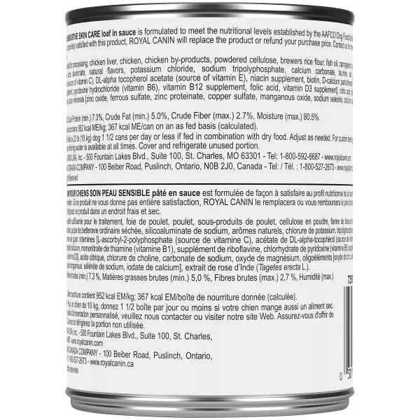 Royal Canin Sensitive Skin Care Loaf in Sauce Canned Dog Food, 385g