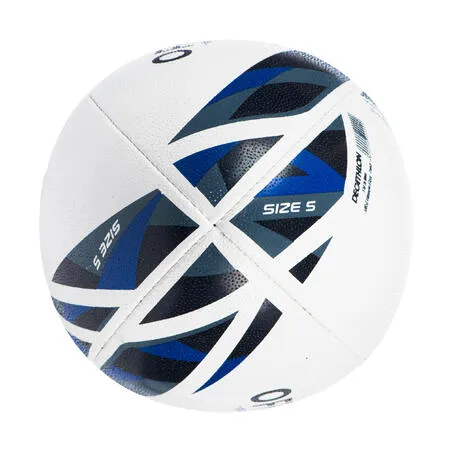 Size 5 rugby ball r500 match - blue