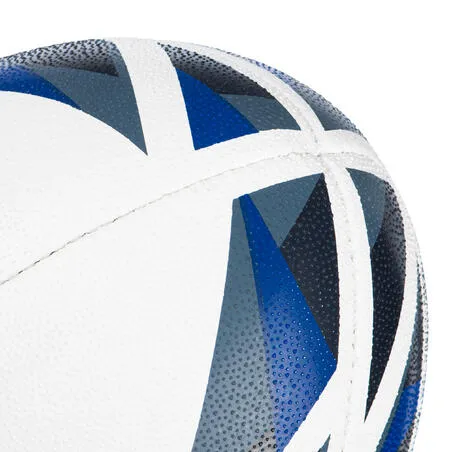 Size 5 rugby ball r500 match - blue