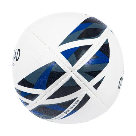 Size 5 rugby ball r500 match - blue