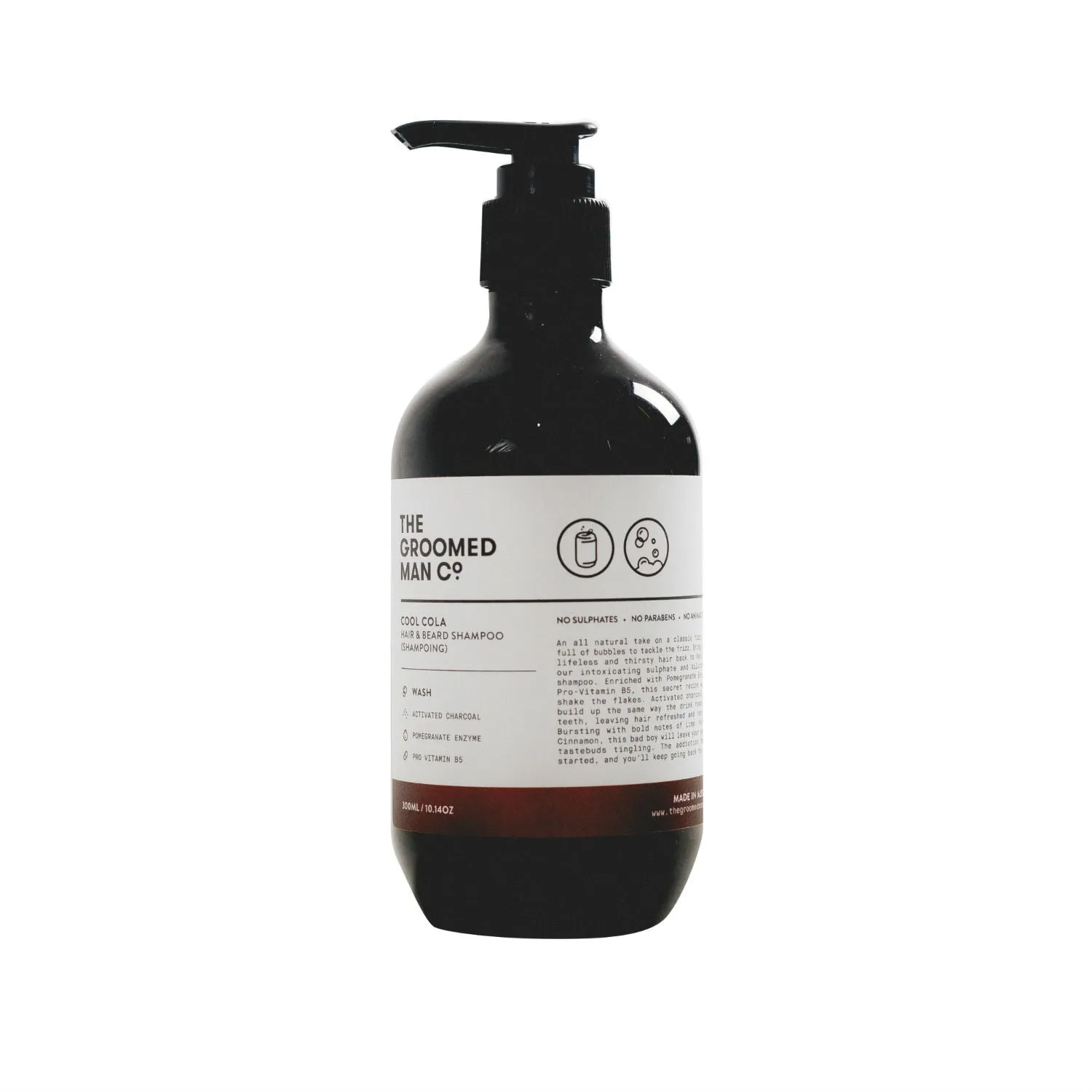 The Groomed Man Co. Cool Cola Hair   Beard Shampoo (300ml)