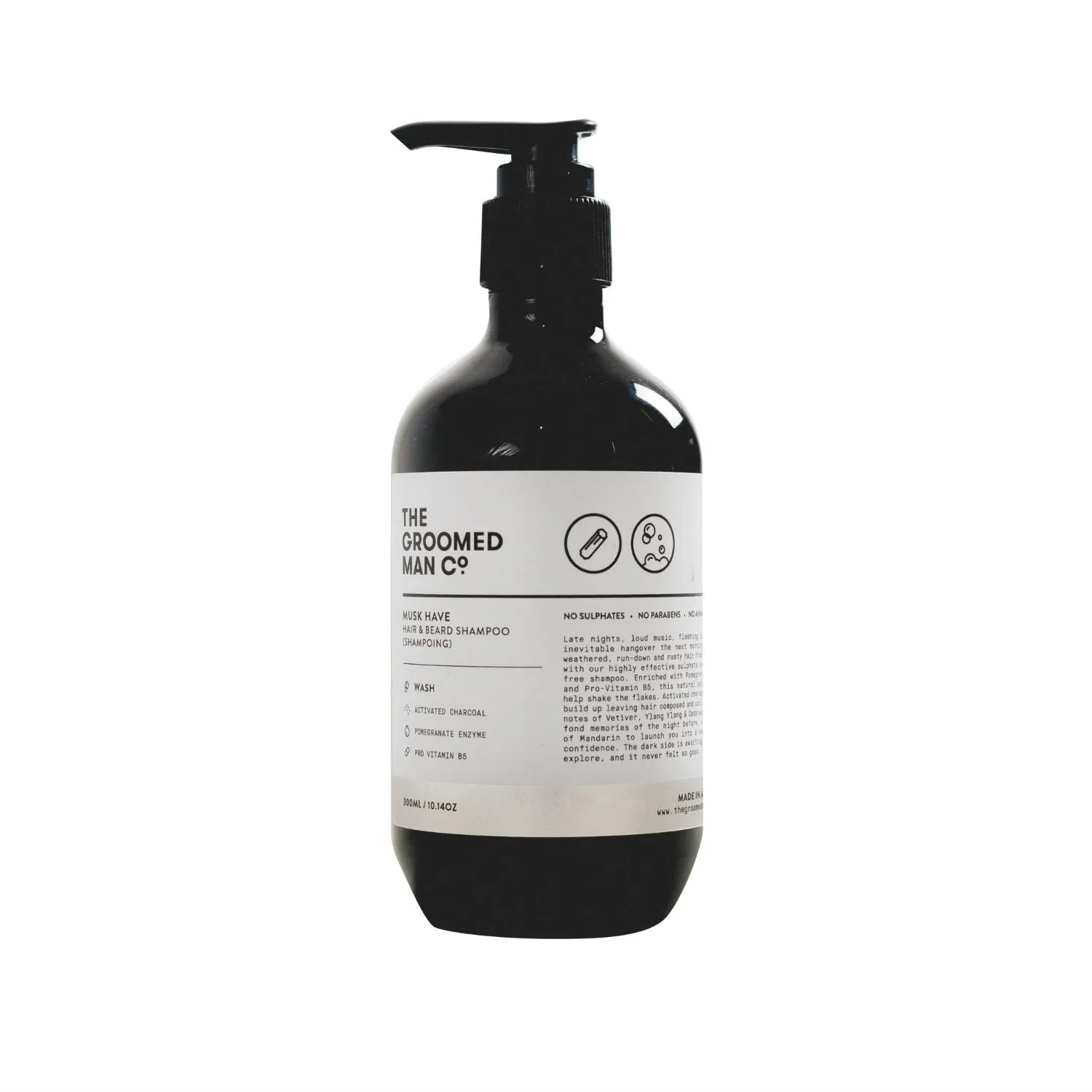 The Groomed Man Co. Musk Have Hair   Beard Shampoo (300ml)