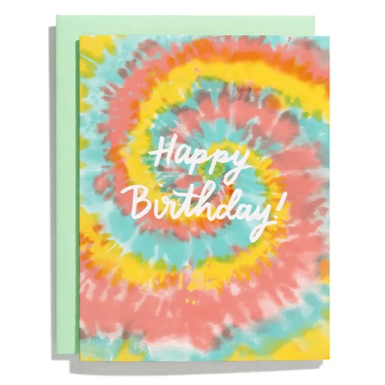 Tie Dye Birthday Card