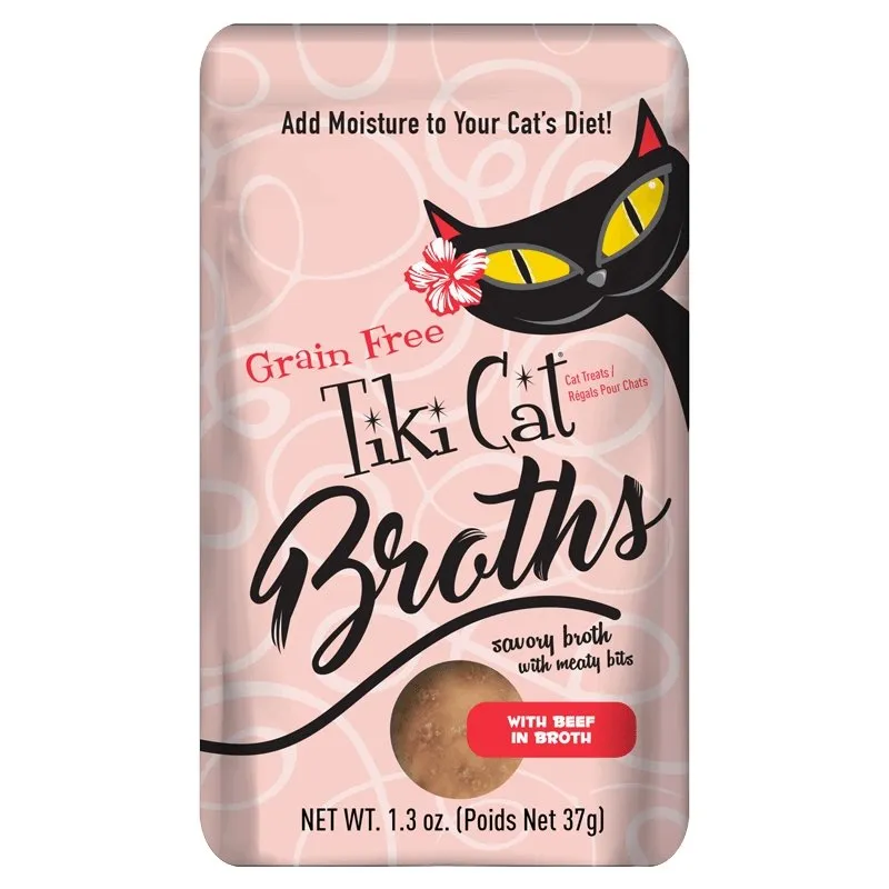 Tiki Cat® Broths Cat Food - Variety Pack, Grain Free 12 Pouches of 1.3oz