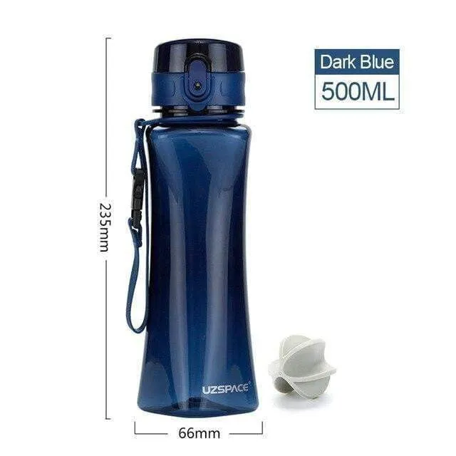 UZSPACE New 350&500ml Sport Water Bottle Creative Portable Sports Camping Tea juice Tritan Plastic Drinkware My Bottle for Water