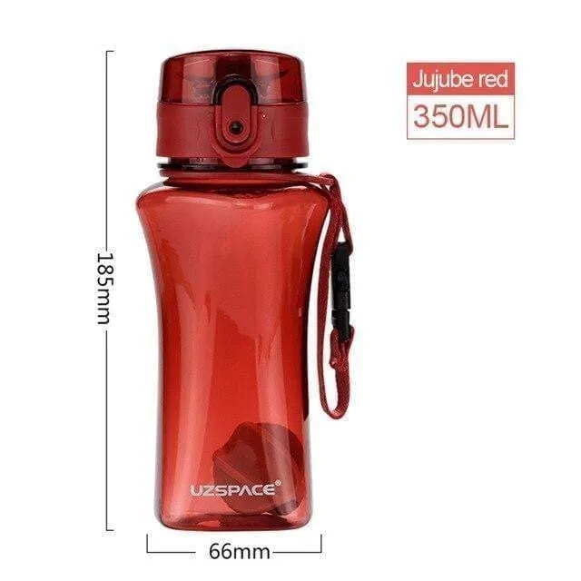UZSPACE New 350&500ml Sport Water Bottle Creative Portable Sports Camping Tea juice Tritan Plastic Drinkware My Bottle for Water
