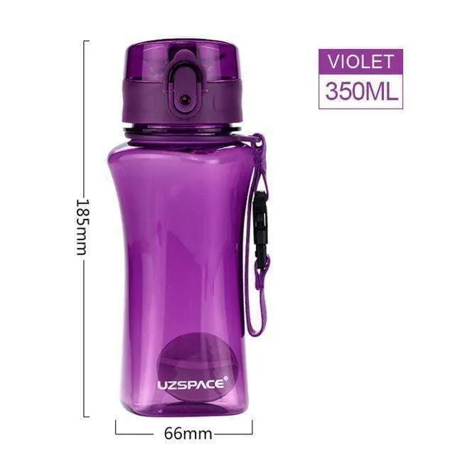 UZSPACE New 350&500ml Sport Water Bottle Creative Portable Sports Camping Tea juice Tritan Plastic Drinkware My Bottle for Water