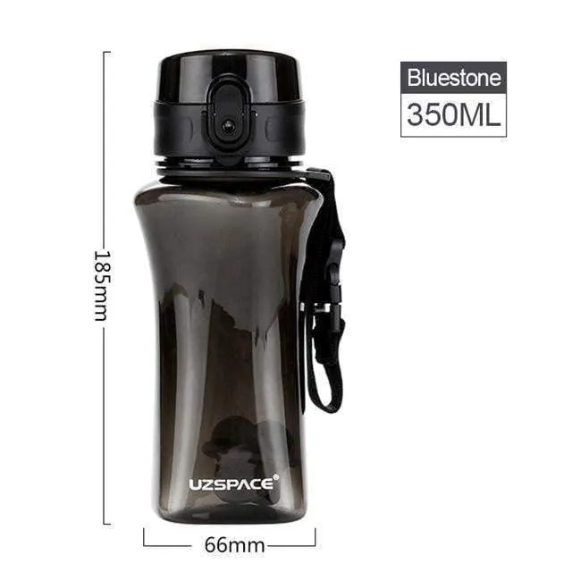 UZSPACE New 350&500ml Sport Water Bottle Creative Portable Sports Camping Tea juice Tritan Plastic Drinkware My Bottle for Water