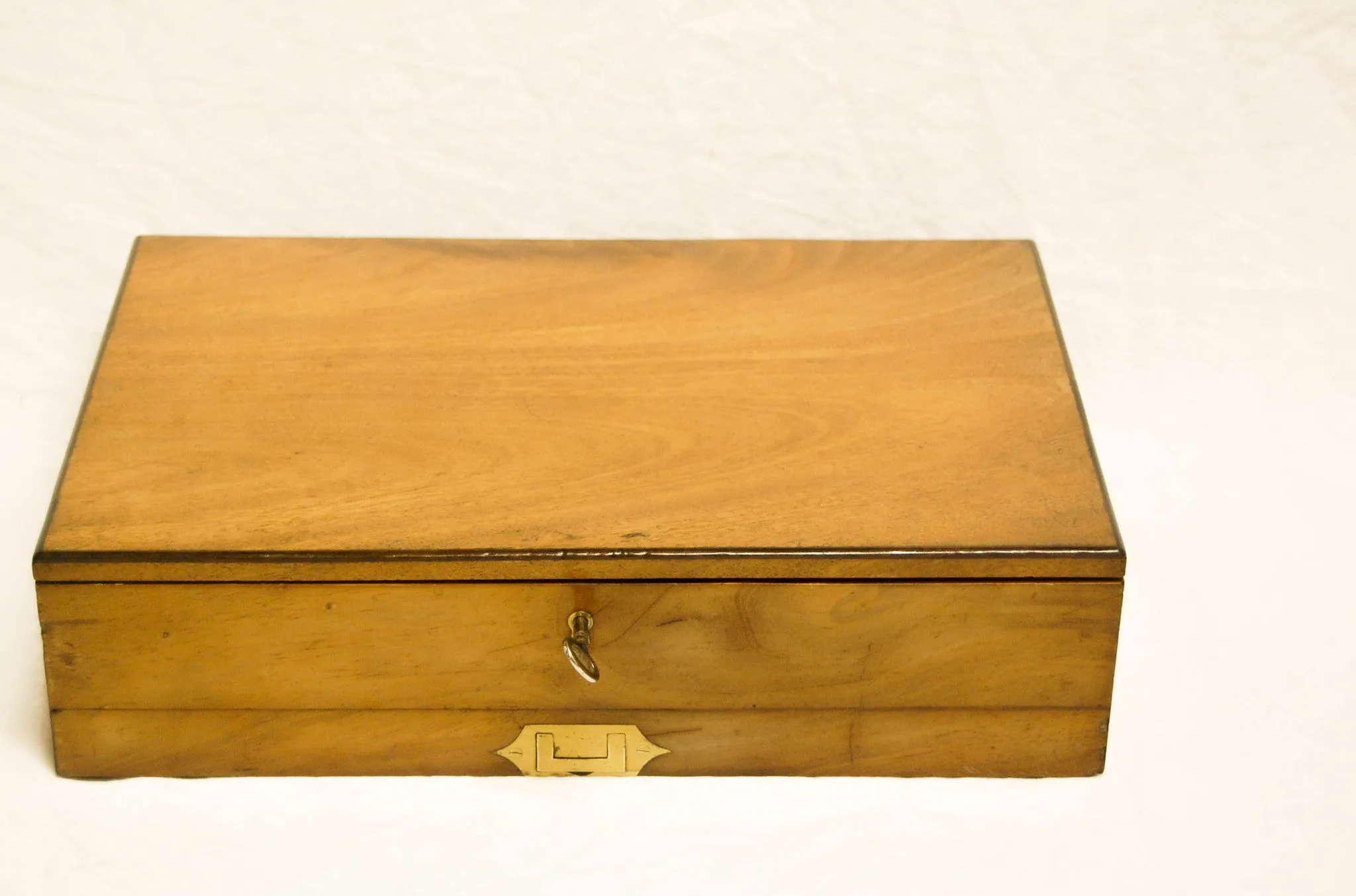 Victorian Rudolph Ackermann Mahogany and Brass Artist's Box with Original Watercolours and Contents