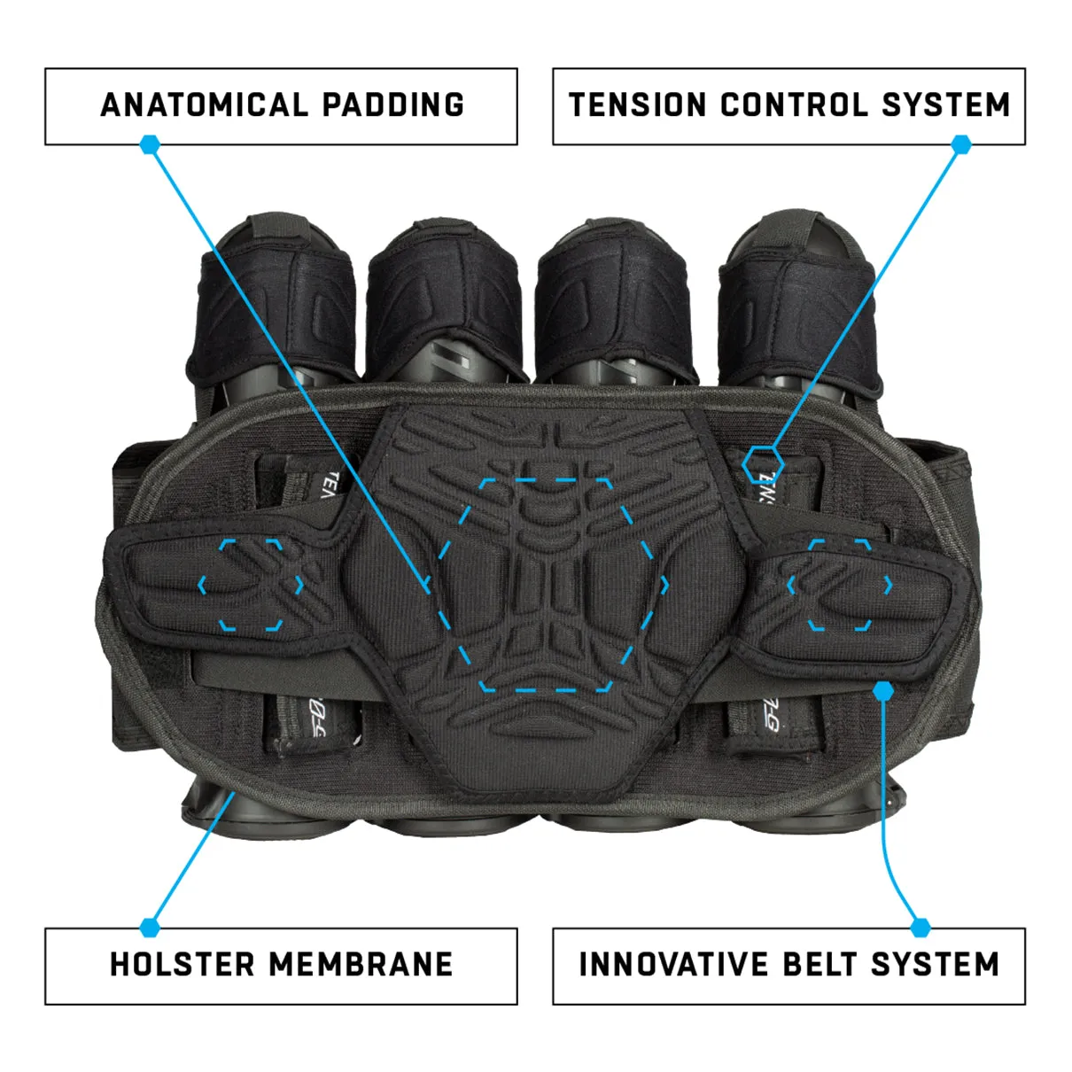 Zero G 2.0 Harness - Black/Red - 5 4 4