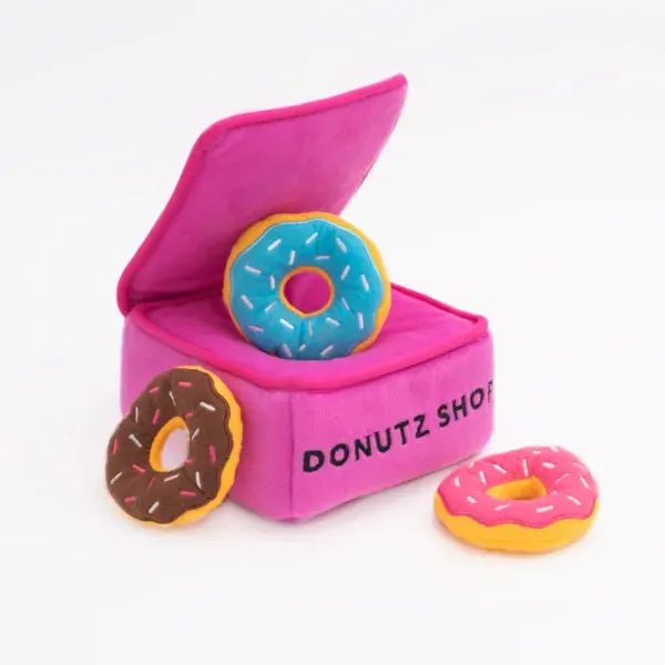 Zippy Burrow Dog Toy - Donutz Box