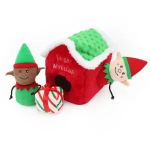 Zippy Paws Holiday Burrow - Santa's Workshop